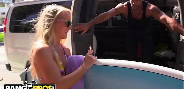  BANGBROS - Sexy Blonde Amateur Surfer, Sunny Stone, Fucked On The Bang Bus